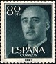 Spain - 1955 - General Franco - 80 CTS - Verde - Dictator, Army General - Edifil 1152 - 0
